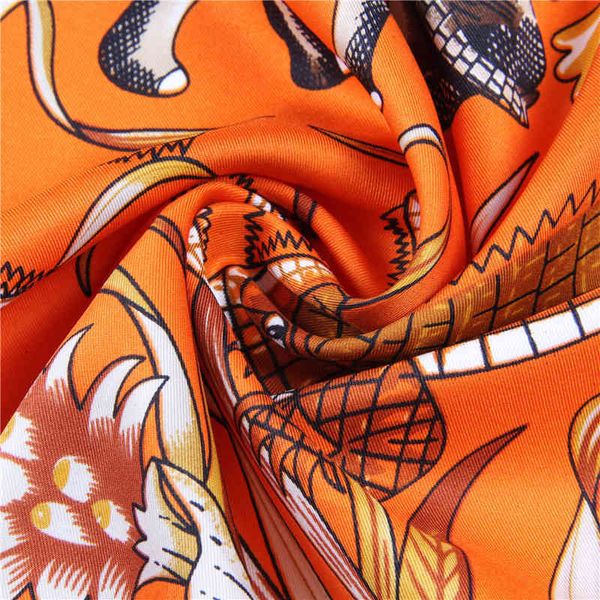 

70% off design scarf new hand crimped silk women's 90cm twill square animal kingdom printed fashion scarf shawl, Blue;gray