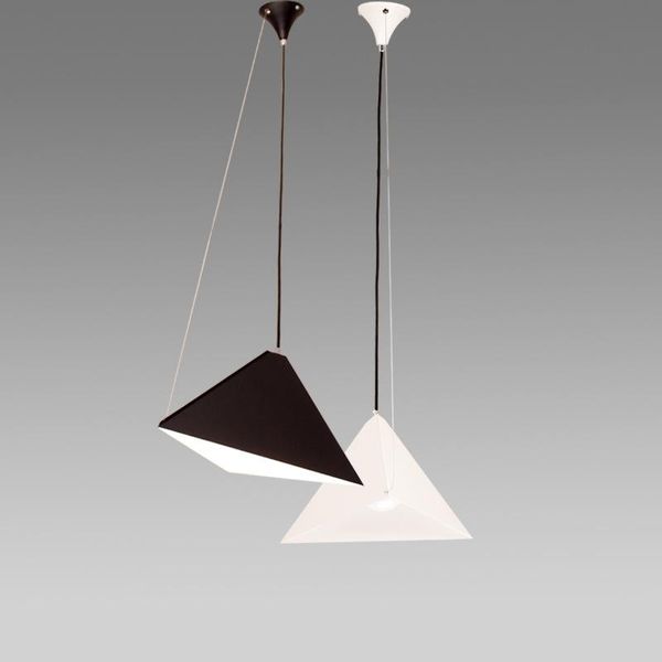 

minimalistic pyramid pendant lights office bar metal lamp shade angle adjustable suspension lustre designer room hanging light lamps