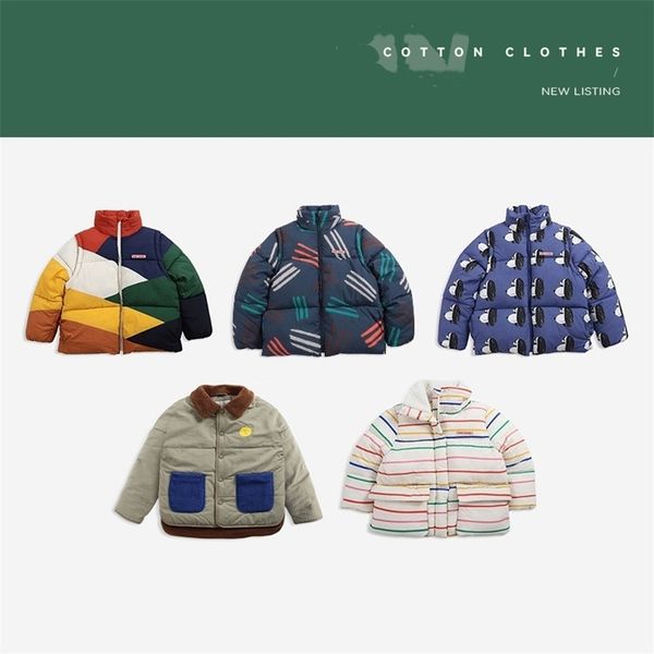 

children's winter jacket down parkas vest for boys girls bc thicken zipper wool children outerwear paraks 211203, Blue;gray
