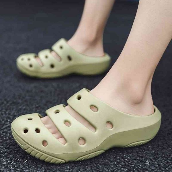 

designer brand sandals for men breathable women fashion garden beach clog aqua mens shoes trekking wading size 35-46, Black