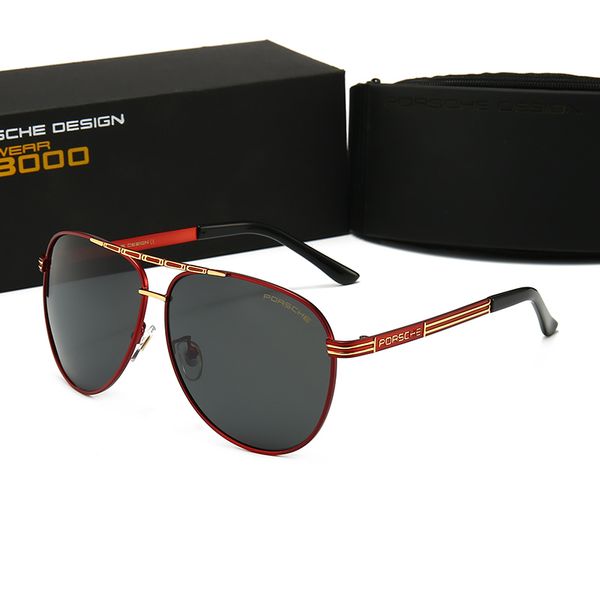 

wholesale big brand high-end high-quality sunglasses 2021 new fashion men's and women's popular glasses porsche 8866, White;black