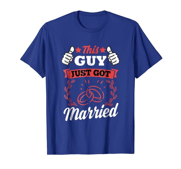 

this guy just got married t-shirt, White;black