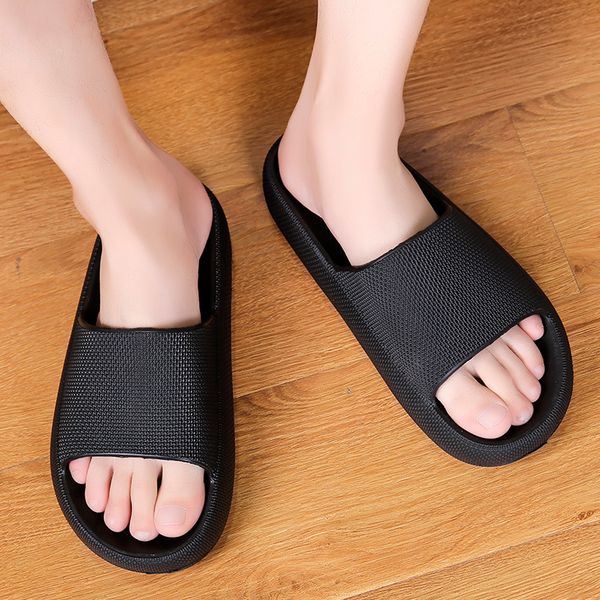 

summer 2021 sandals cross-border couple flip flops fashion casual thick-soled beach slippers for men and women size 48 code:38hy-7027, Black
