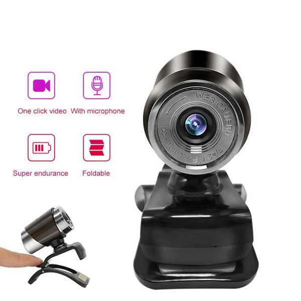 

webcams lapcomputer driver-hd mini webcam built-in sound-absorbing microphone black usb 2.0 auto focus camera