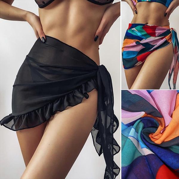

women swimwear outer blouse pants cover chiffon skirt  women's, White;black