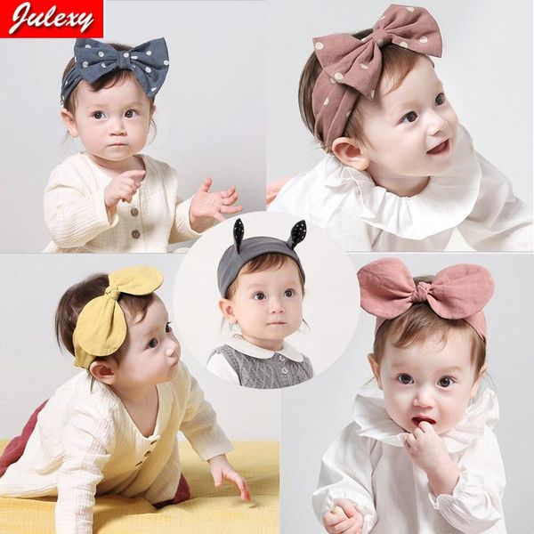 

children's headwear headscarves cotton and linen fabric baby hair accessories wild flower heads princesses, Slivery;white