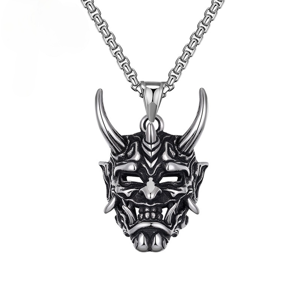 

pendant necklaces vintage punk ghost skull mask necklace cool men's rock party jewelry, Silver