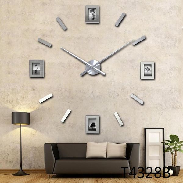

wall clocks diy creative po hanging clock fashion cool art stickers