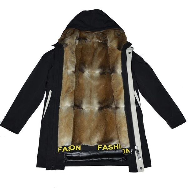 

Winter warm men Park with lining,Comfortable, soft, waterproof and wind resistant, Black