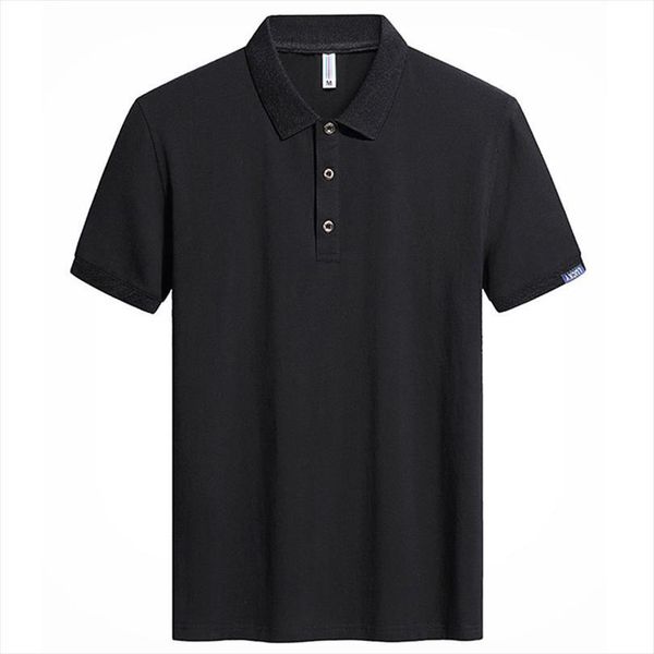 

big size m~8xl soild color men polos shirt summer short sleeve 95% cotton camisa masculina hombre jerseys golftennis clothes, White;black