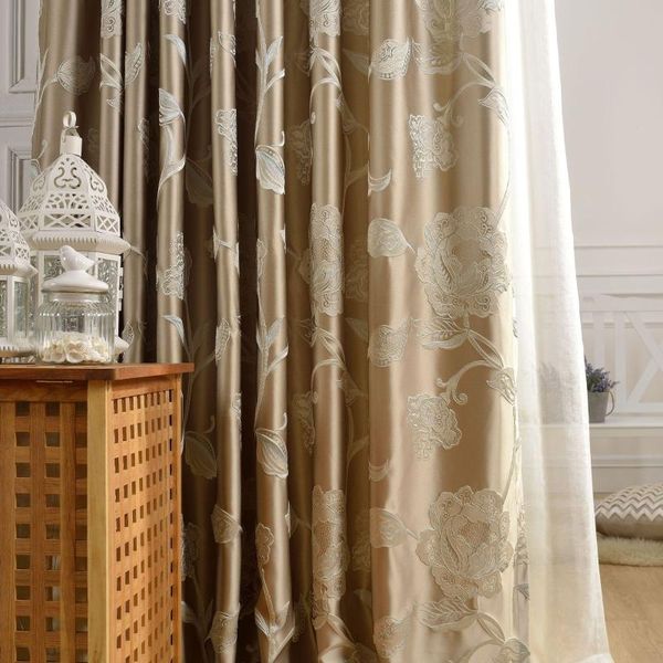 

curtain & drapes curtains for living room 2021 chinese jacquard satin fabric high precision european simplicity study dining bedroom