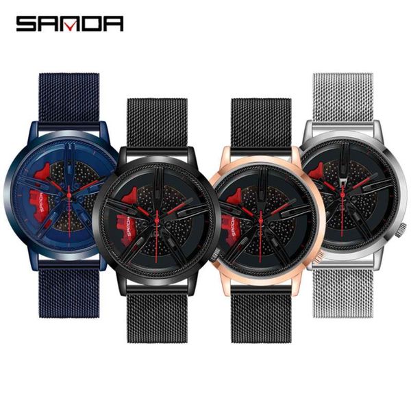 

sports car series men's watch wheel personality creative with double security buck activity trackers