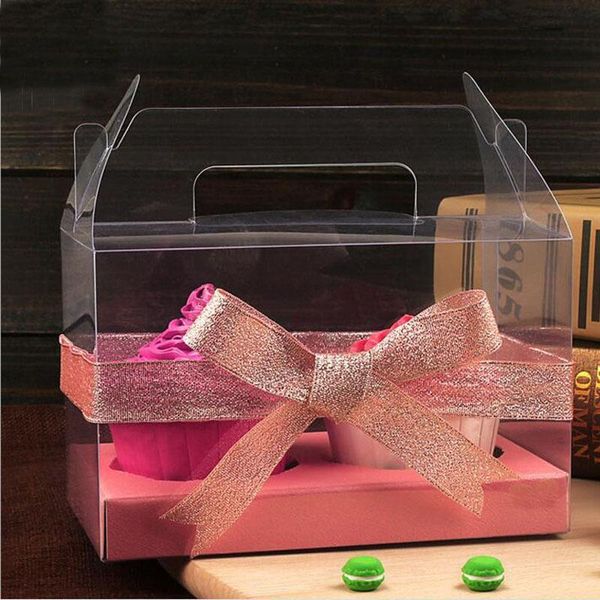 

gift wrap 300pcs clear rectangle plastic cake box / cupcake cheese mousse pastry cream container case wedding favor shower
