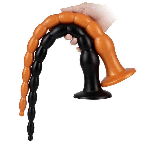 NXY Analspielzeug Sex Shop Super Lange Perlen Silikon Butt Plug Männliche Prostata Massage G-punkt Stimulator Erotische Spielzeug Für Frau Männer 1125