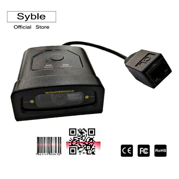 

fixed mount scanner, 2d imager, usb, black, syble xb-7120 scanners