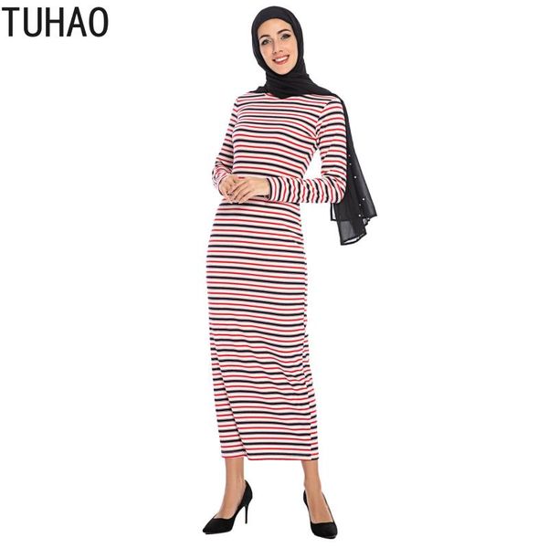 

casual dresses tuhao autumn winter office lady women long dress striped sleeve woman clothing clothes wm57, Black;gray
