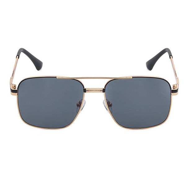 

sunglasses 2021 men's fashion metal double beam frame high-definition lens brand glasses, White;black