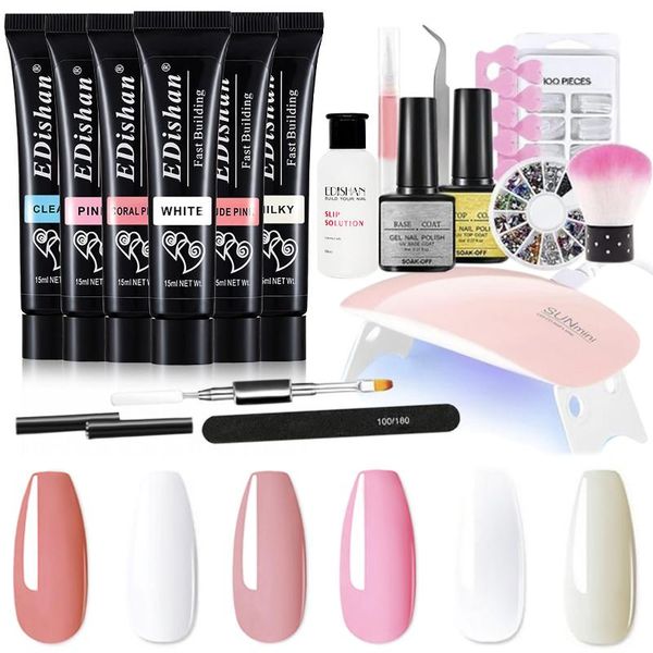 

nail art kits gel set safe skin-friendly extension manicure suit for women beginners natural and lasting remarkable