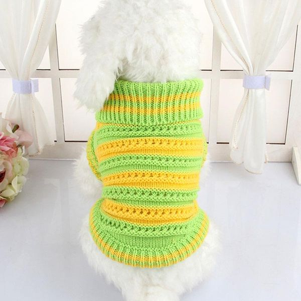 

dog apparel striped knit sweater puppy clothes designer jumper cats sweatshirt sweat fur hundepullover pet warm dd6yf