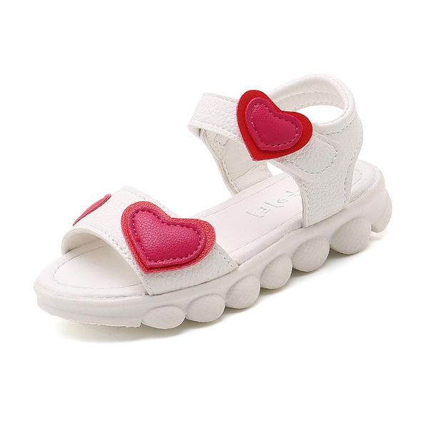 

summer baby girls beach shoes pink and white children sandals fashion soft bottom non-slip size 22-37, Black;red