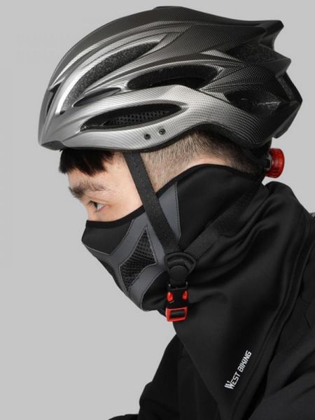 

cycling caps & masks men women outdoor riding headdress full face mask headscarf scarf neck warm headwear facial care, Black