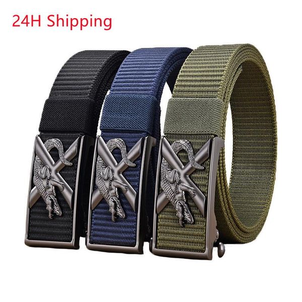 

belts 2021 hard metal simple convenient tactical belt soft genuine nylon military tough non-slip men's hunting fishing, Black;brown