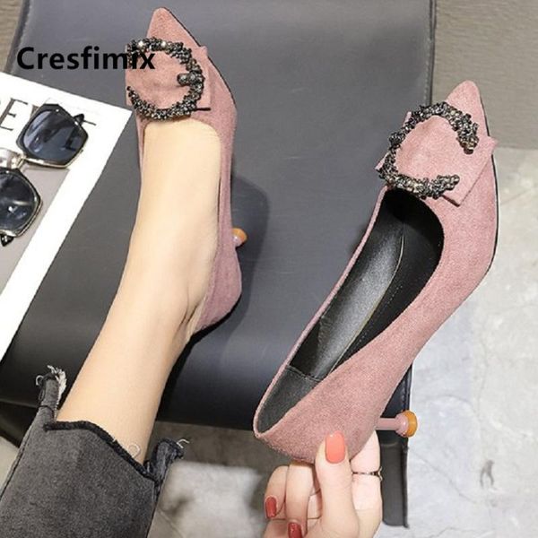 

cresfimix vrouwen pompen women cute sweet comfortable shoes female party heel pumps e5017 dress, Black