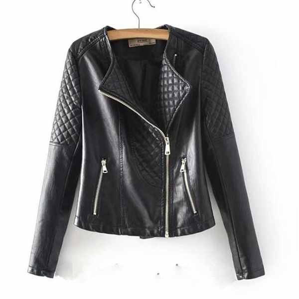 

women's jackets pu leather jacket women fashion spring motorcycle coat short biker soft female manteau abrigo veste, Black;brown