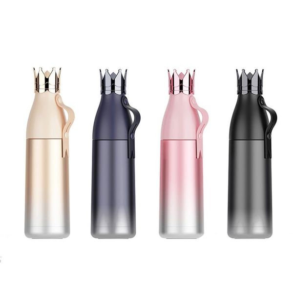 

water bottles insulation cup stainless steel colorfast thermal kettle gradients black gold