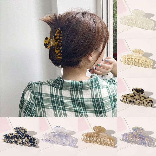 

hair claw for women plastic hairpins large size clamps crab accessories acrylic barrettes headwear1