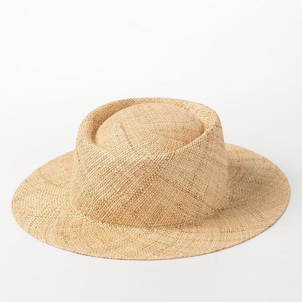 

wide brim hats 2021 women summer natural seaweed sun fashion soild breathable straw lady girl vacation shade beach hat, Blue;gray