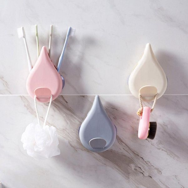 

toothbrush holders 1 pcs holder portable water drop shaped toothpaste storage rack wall mount suction cup bathroom