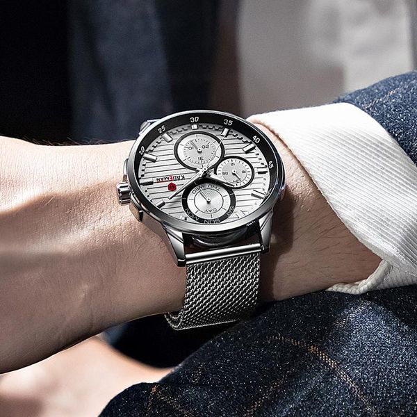 

wristwatches 2021 kademan casual fashion quartz watch men watches famous wrist male clock for hodinky relogio, Slivery;brown