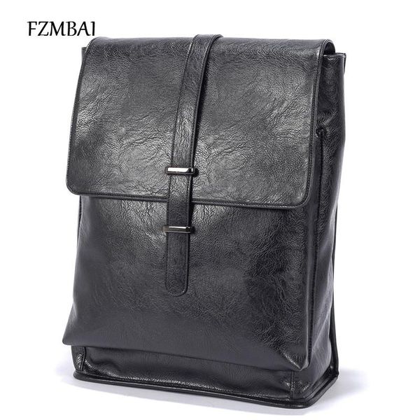

backpack fzmbai men's travel backpacks antique pu double shoulder bag