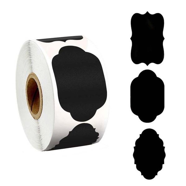 

300pcs/roll blank chalkboard labels sticker for kitchen canning mason spice jars 449c gift wrap