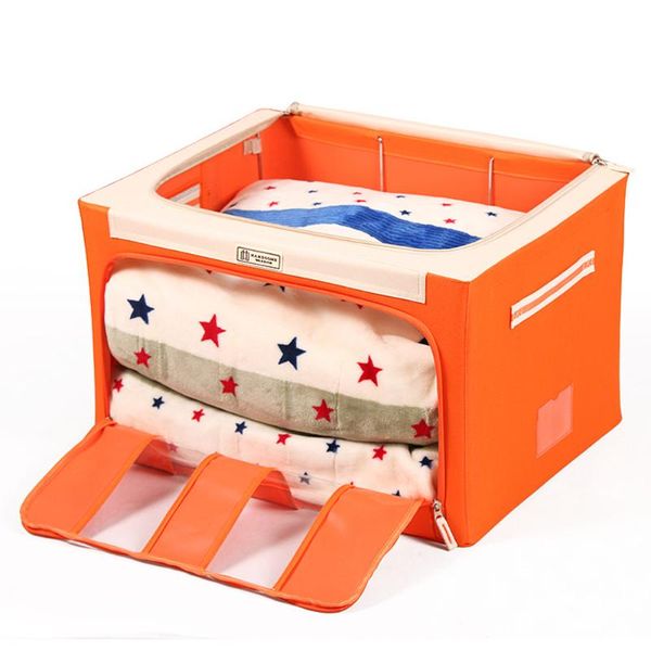 

clothes storage box home waterproof removal oxford large capacity folding organizer with clear window dustproof clothing & wardrobe