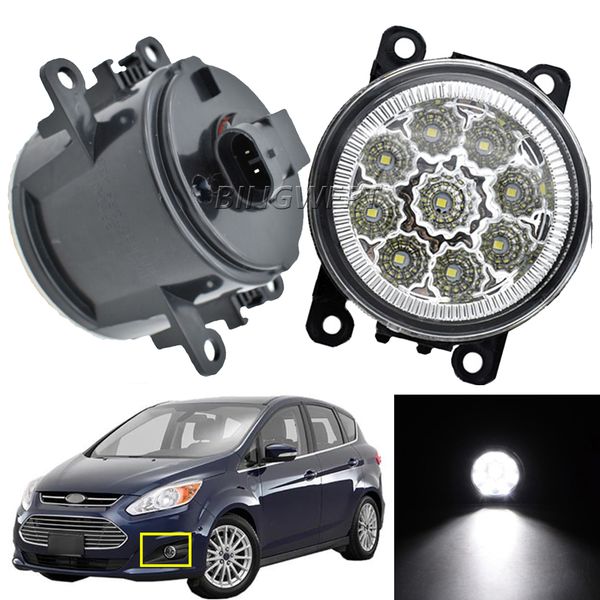 

2pcs/pair led fog lights assembly for ford c-max 2 mpv 2010 2011 2012 2013 2014 fog lamps headlight