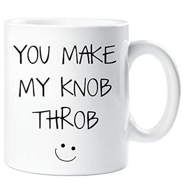 

you make my knob throb mug cup gift wife husband valentines day birthday present boyfriend girlfriend mugs