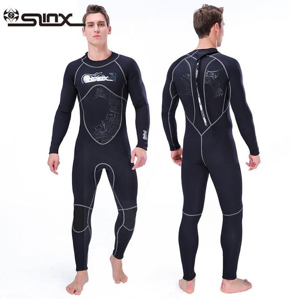 

diving suit men 3mm neoprene towel inner thermal wetsuit snorkeling surfing winter swimsuit full body high elastic one piece set one-piece s
