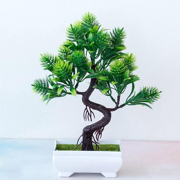 

decorative flowers & wreaths fake simulation pine potted plant el garden plastic plants decoration artificial small tree pot