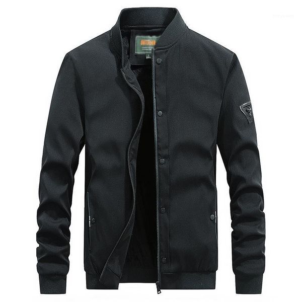 

men's jackets 2021 arrival winter fleece jacket long sleeves single breasted casual outwear men blouse stand collar warm think velvet, Black;brown