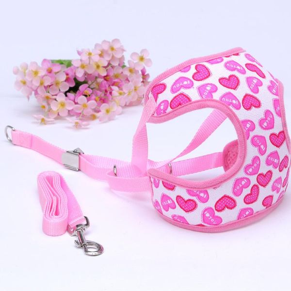 

dog collars & leashes design pattern adjustable harness vest collar chest strap leash soft air sandwish mesh walk chihuahua teddy