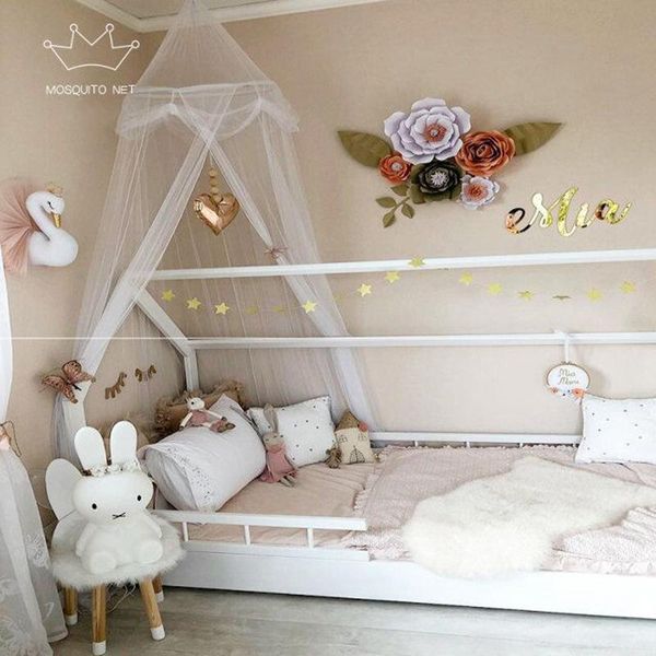 

mosquito net romantic printed round baby hung dome netting bed canopy for kids bedroom nursery decoration supplies