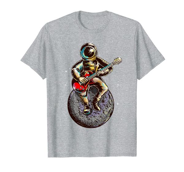 

astronaut shirt guitar player shirt musician t-shirt, White;black