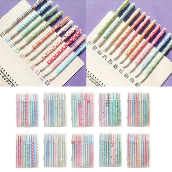 

gel pens 10 pack fancy nice colorful pen sets refillable 0.5mm fine point regular refills for journaling planner