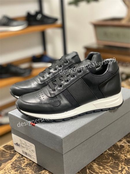 

mens runner camouflage shoes fashion luxury designer sneakers genuine leather stud rivet sneaker rubber bottoms flats casual size38-46, Black