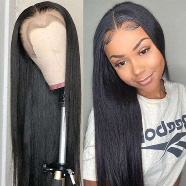 

hair bulks malaysian straight human for women pre plucked 13x6 lace frontal hd transparent, Black