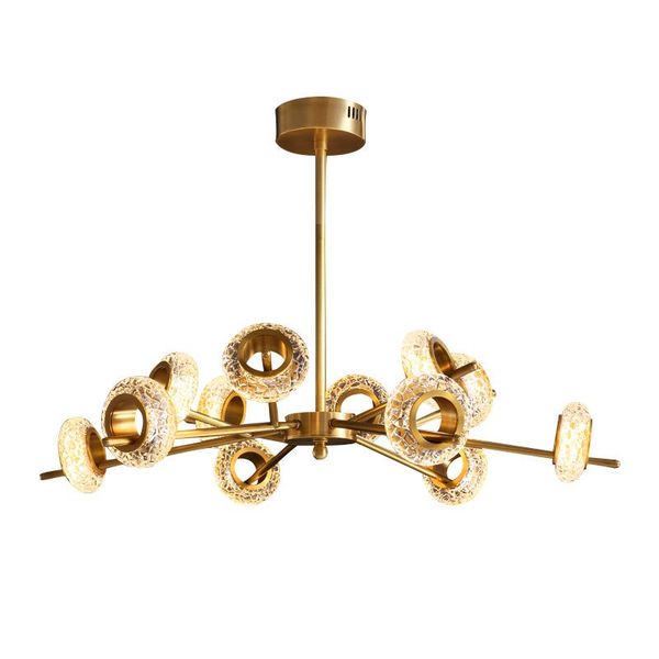 

chandeliers full copper glass ring chandelier for bedroom dining room living modern bronze ceiling home lighting
