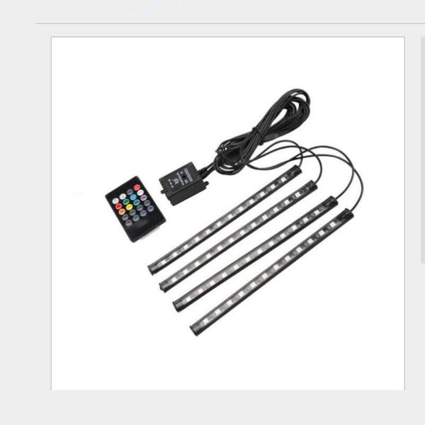 

car headlights 4pcs rgb led strip light lights colors styling for ats srx cts remote ssangyong kyron