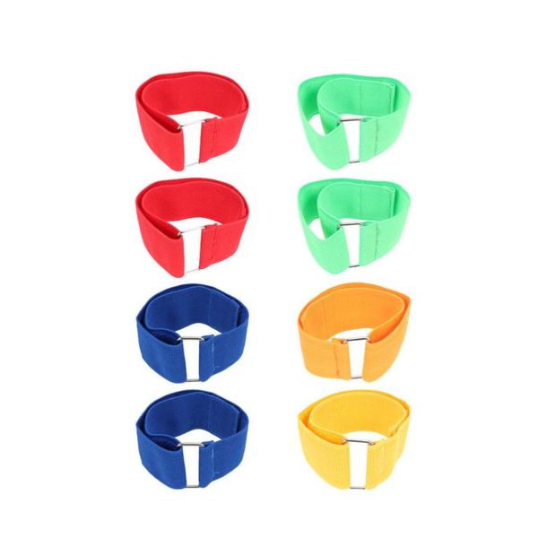

three-legged race band ankle strap stretchy leg wrapping game leggings running for party random color resistance bands